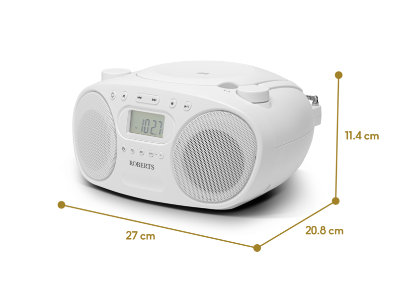 Roberts Zoombox FM - White