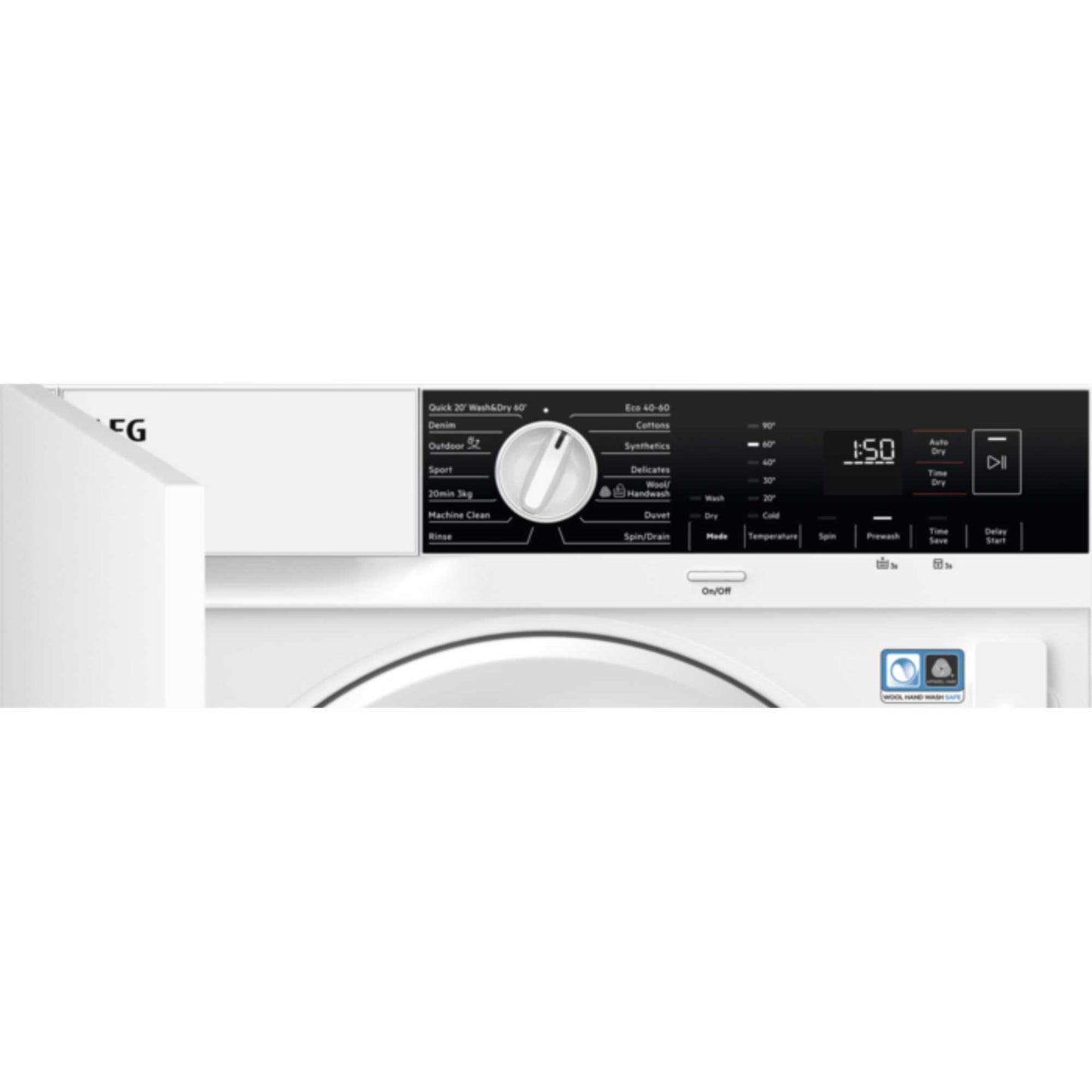 AEG 7kg Wash 4kg Dry 1600rpm Built-In Washer Dryer - LX6WG74634BI