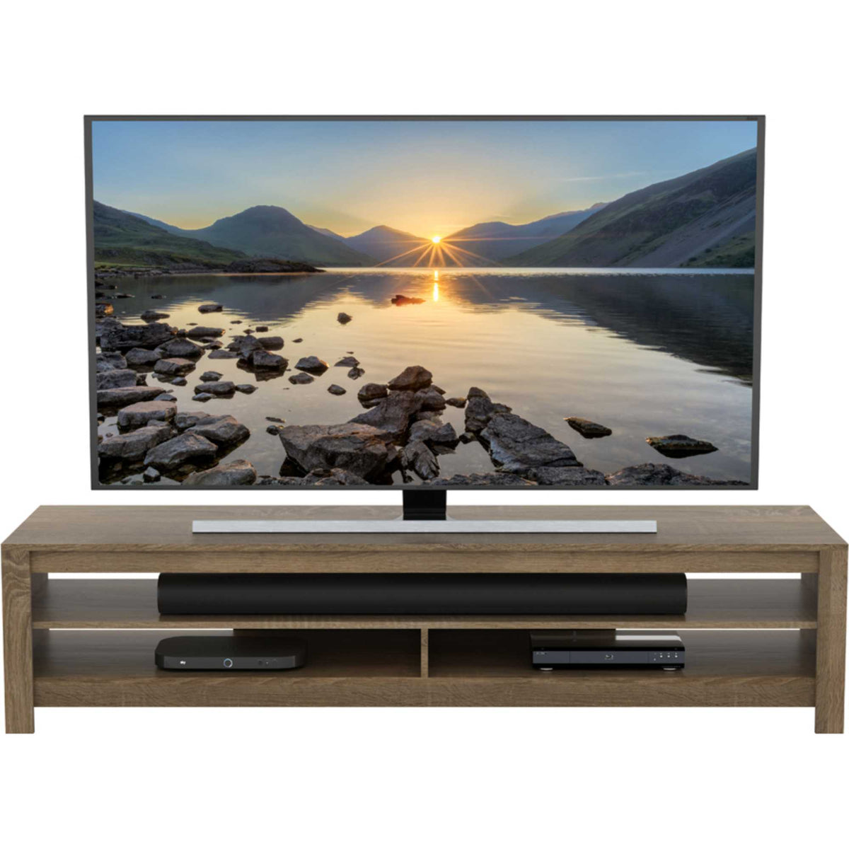 AVF CA180RGO Calibre 180cm TV Stand - Rustic Sawn Oak