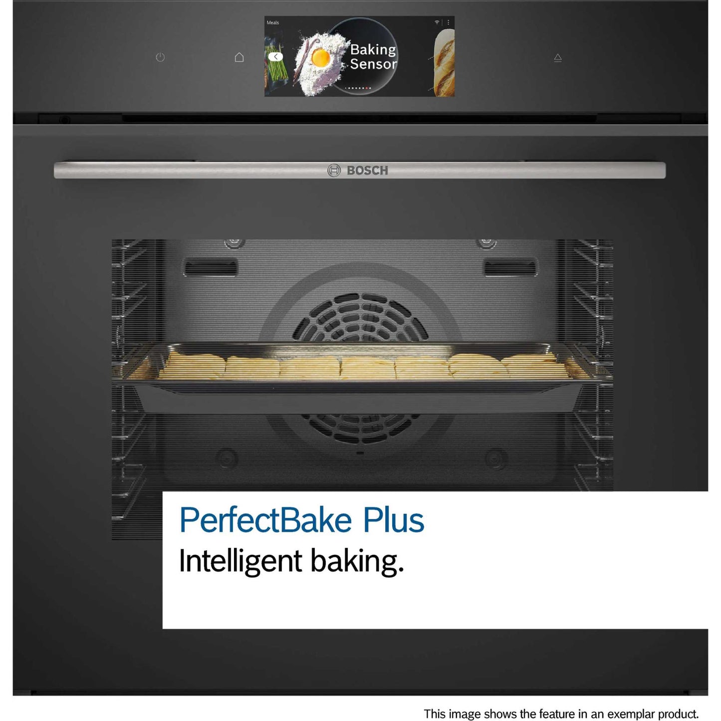Bosch Series 8 CMG778NB1 Built-In Compact Oven with Microwave Function - Black