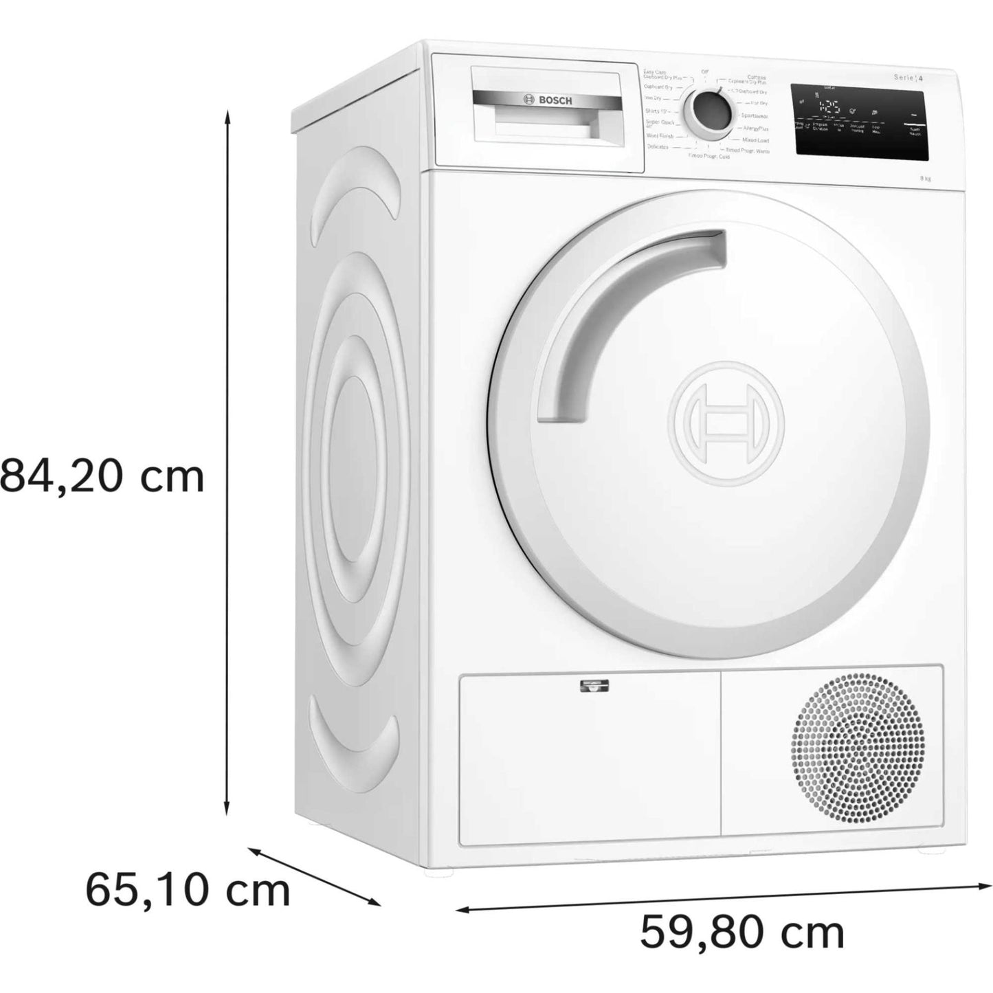 Bosch WTN83202GB Series 4 8kg Condenser Tumble Dryer - White