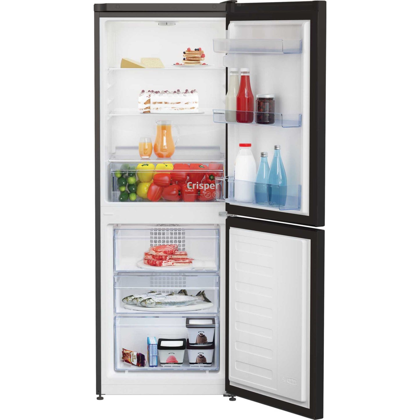 Beko Fridge Freezer 50/50 Frost Free - Black - CFG4552B