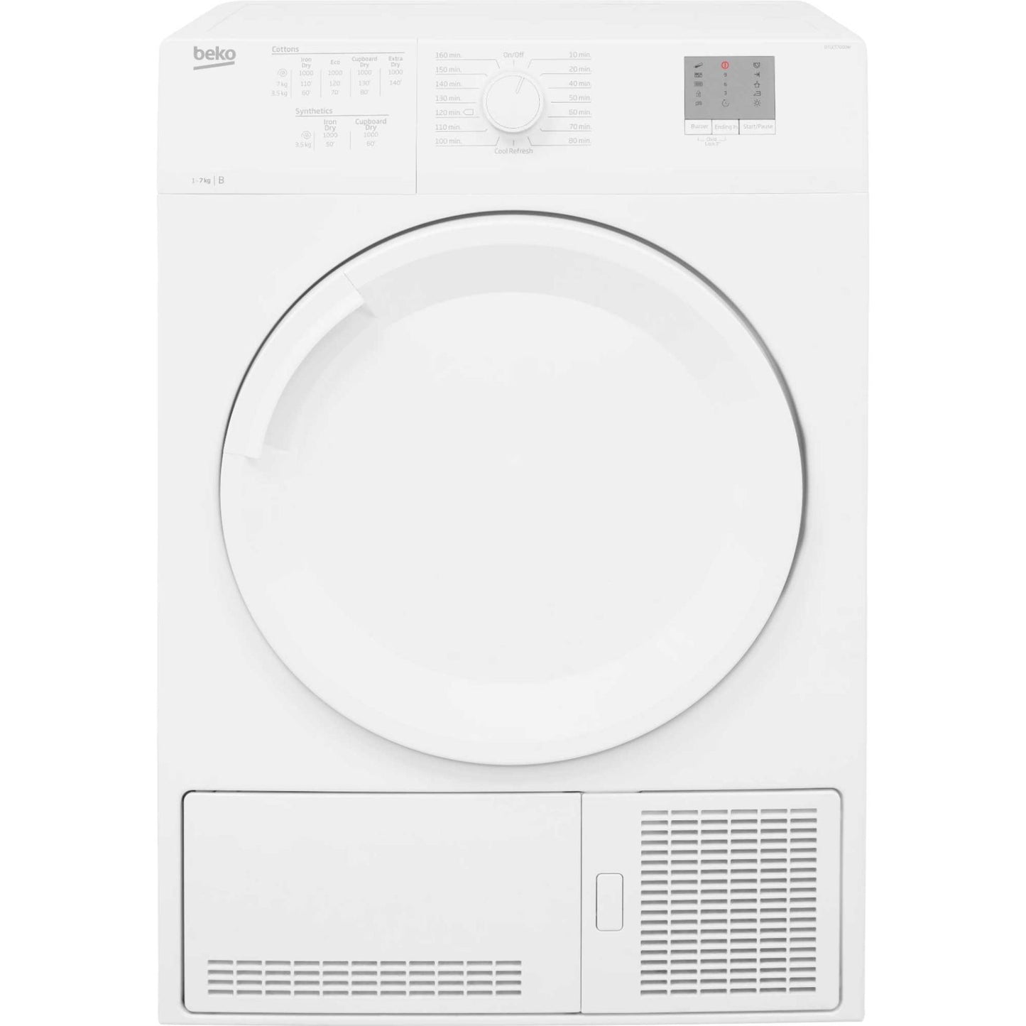 Beko DTGCT7000W 7kg Condenser Tumble Dryer - White