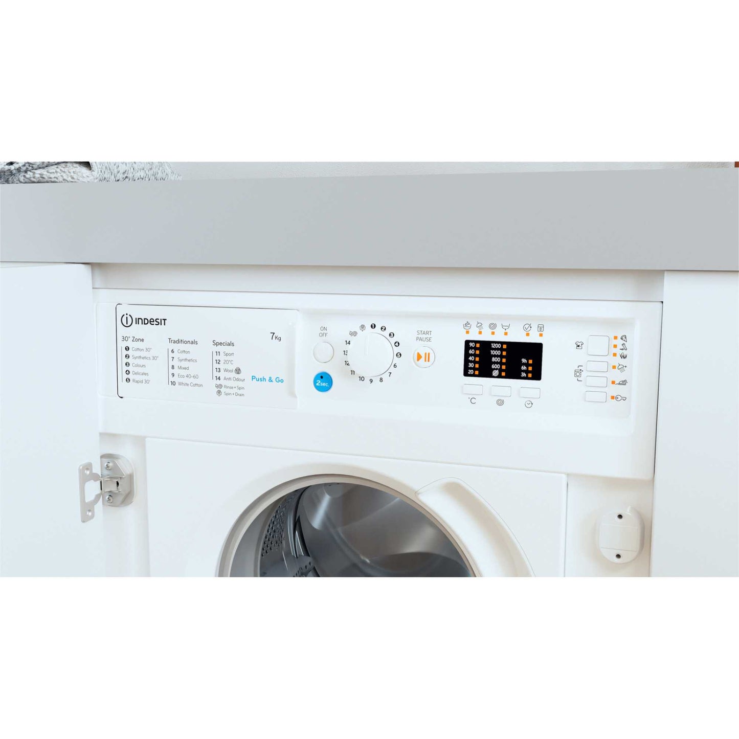 Indesit BI WMIL 71252 UK N Push&Go 7kg 1200rpm Built-In Washing Machine