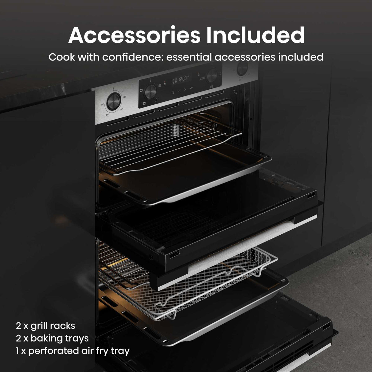 Hisense BUD714221CX Multi System Double Oven - Stainless Steel