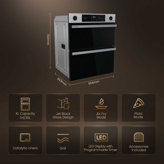 Hisense BUD714221CX Multi System Double Oven - Stainless Steel