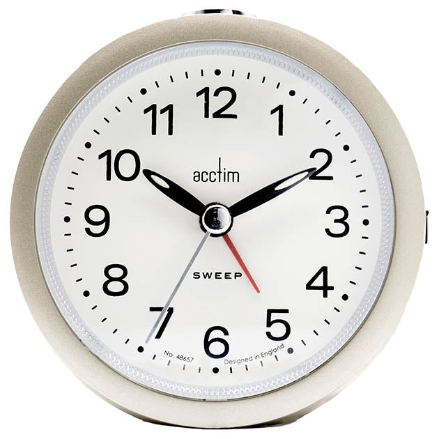 (DNO)ELANA NON-TICKING ANALOGUE ALARM CLOCK CHAMPA