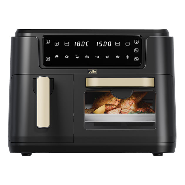 DUAL ZONE AIR FRYER BASKET & OVEN BLACK
