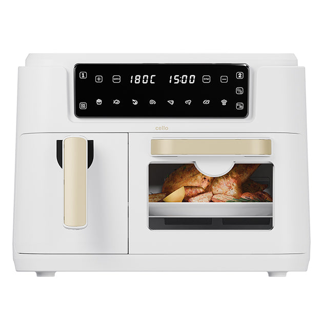 DUAL ZONE AIR FRYER BASKET & OVEN WHITE