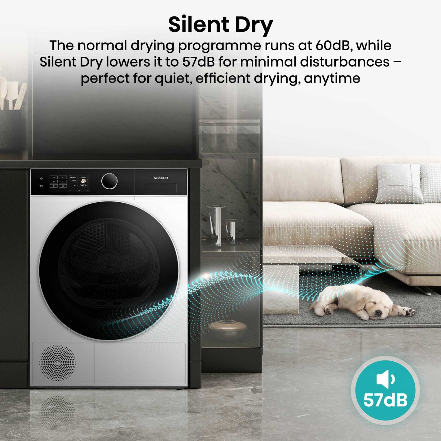 Hisense 10kg Heat Pump Tumble Dryer - DH5I104BWAB