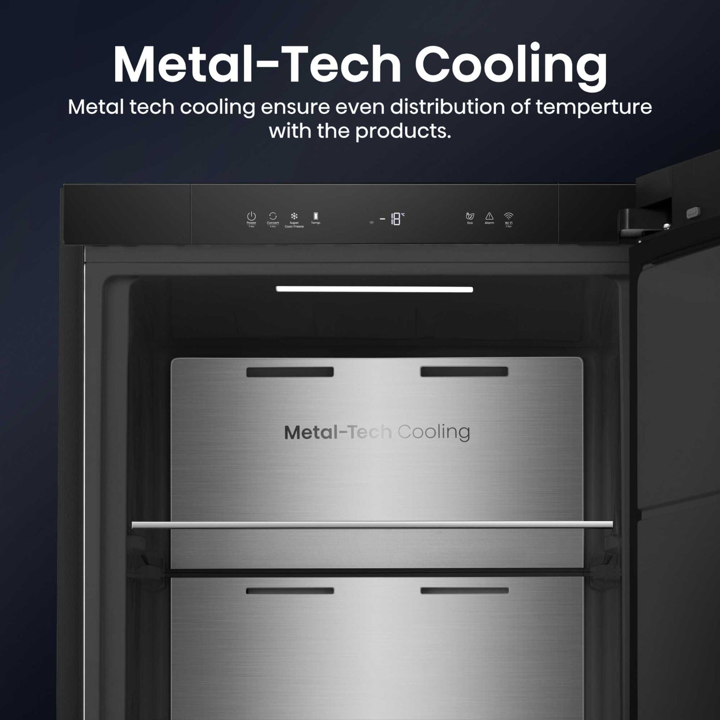 Hisense Hi5 Tall Freezer No Frost - Black Glass - FT5K310GSFC