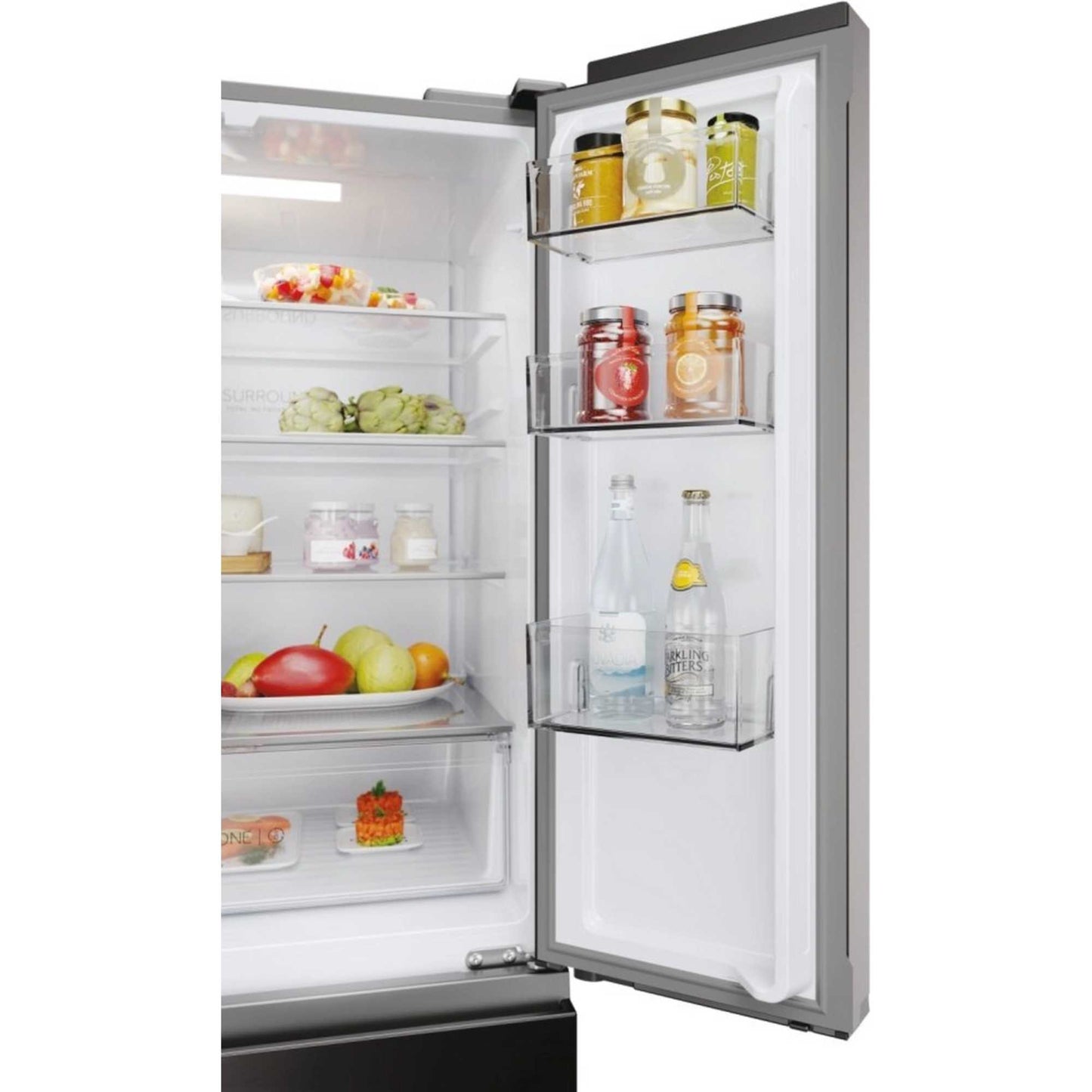 Haier HFR3718ENMD American Style Fridge Freezer 60/40 No Frost - Dark Inox