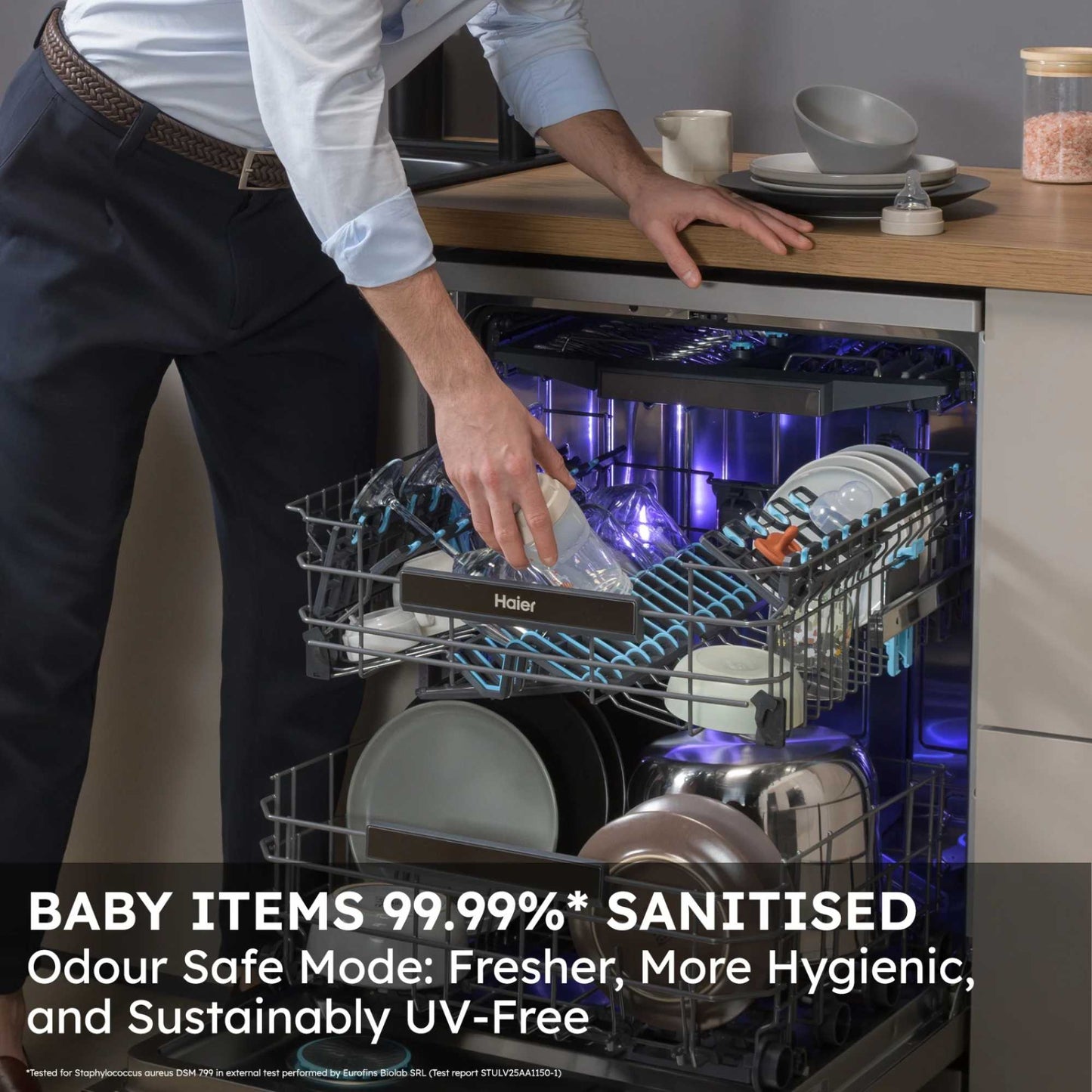 Haier I-Pro Shine Series 6 Fully Integrated Dishwasher Full-Sized - XS 4A4M4BB-80