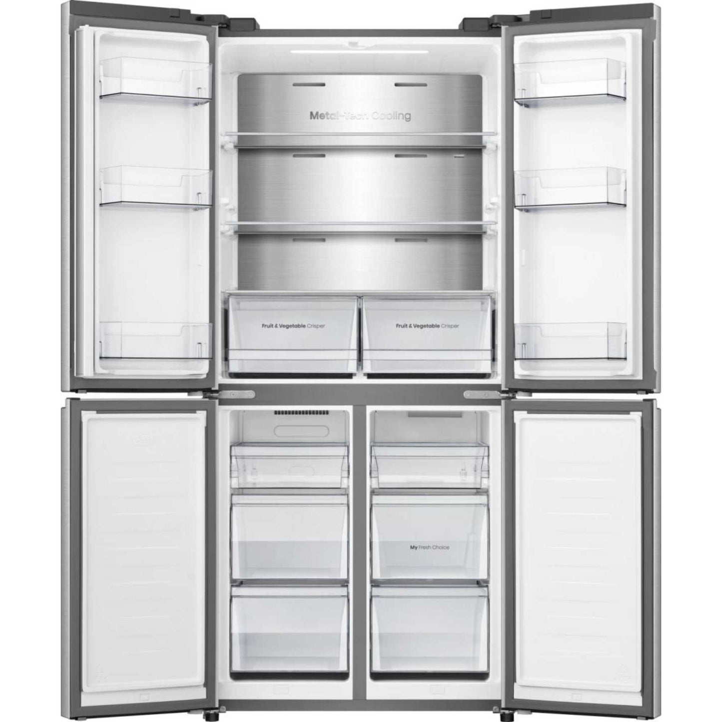Hisense American Style Fridge Freezer 60/40 Total No Frost - Inox - RQ5P470SAID