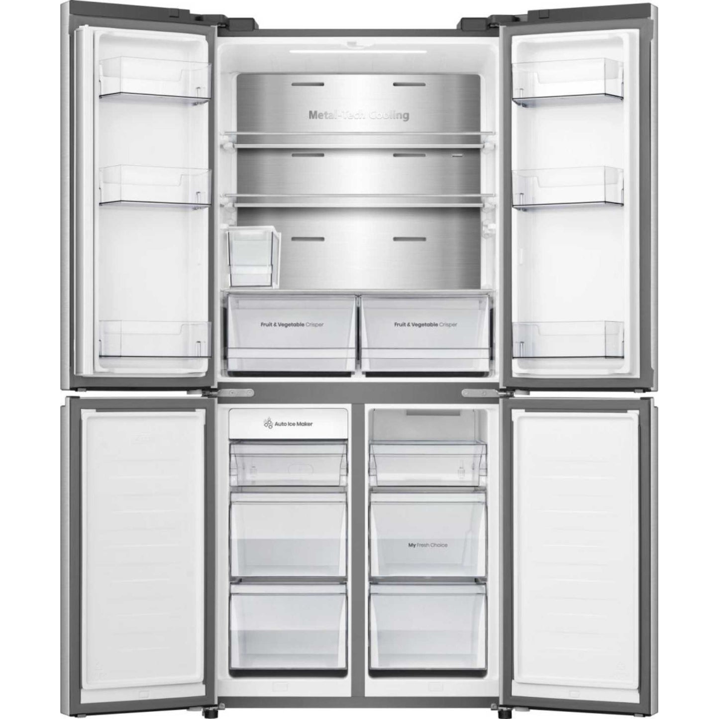 Hisense American Style Fridge Freezer 60/40 Total No Frost - S/Steel - RQ5P470SYID