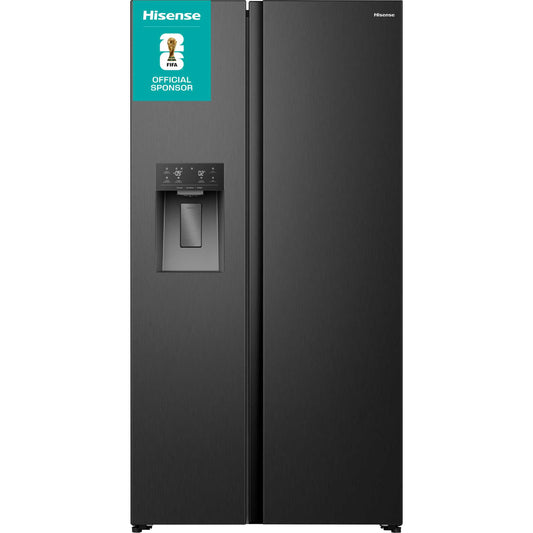 Hisense PureFlat American Style Fridge Freezer 60/40 Total No Frost - Black - RS5P528STBE
