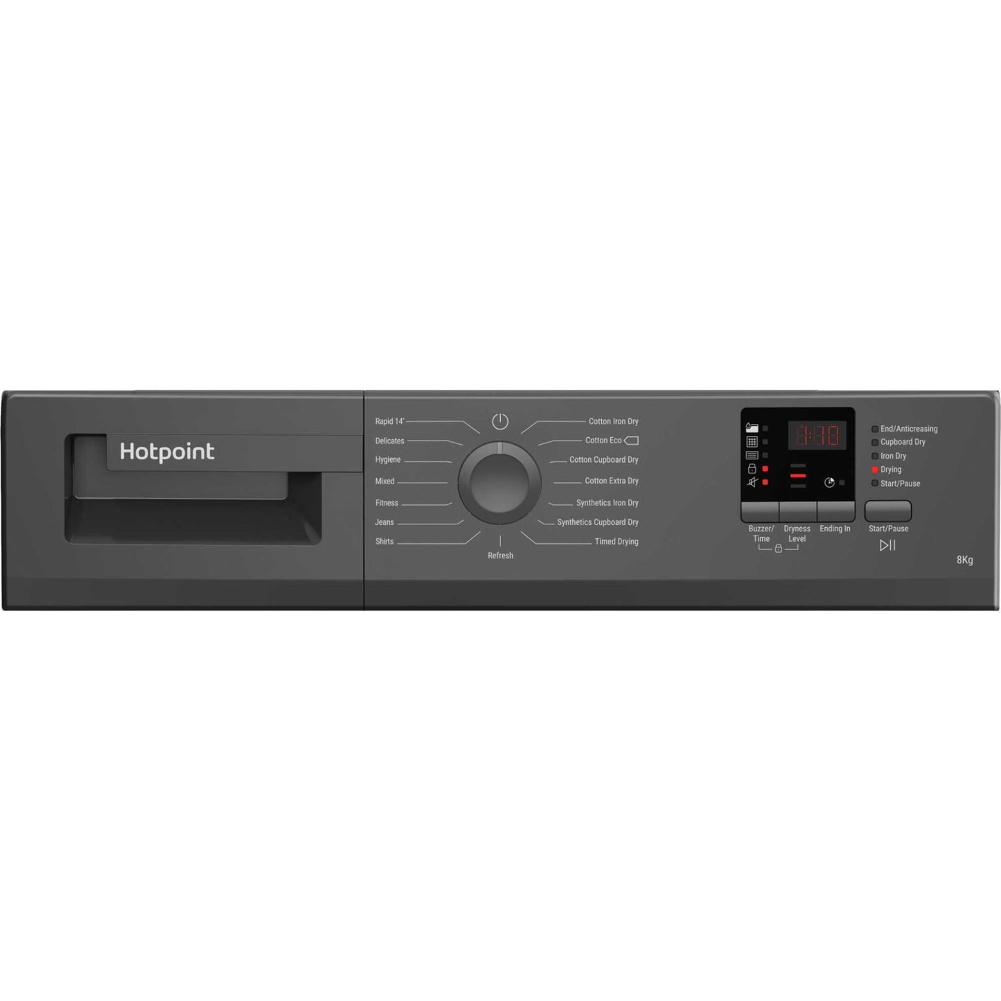 Hotpoint C HD C82 GGGD UK 8kg Condenser Tumble Dryer - Graphite