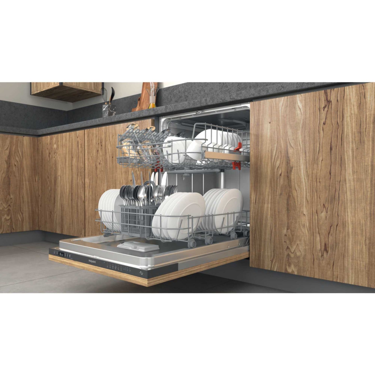 Hotpoint Fully Integrated Full-Sized Dishwasher - H2I HD526 B UK