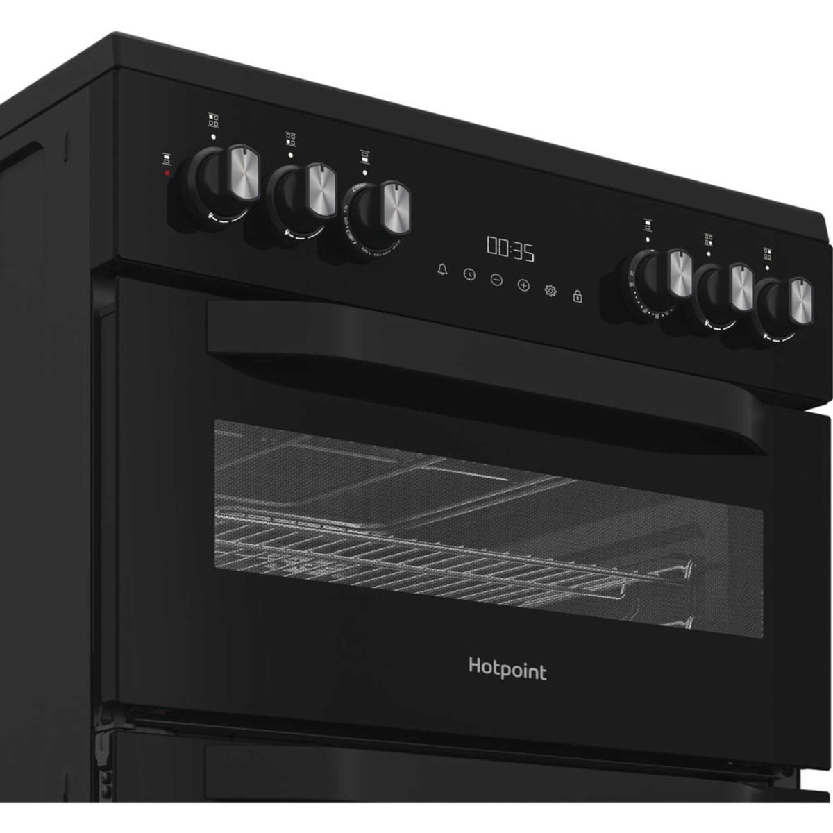 Hotpoint 60cm Dual Fuel Double Oven Cooker - HDD6GDC2B1