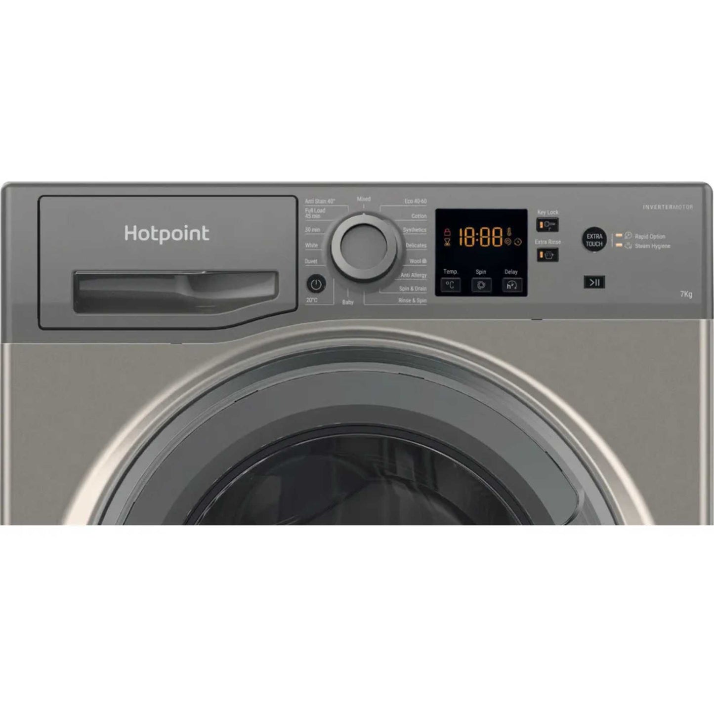 Hotpoint Anti-Stain 7kg 1400rpm Washing Machine - NSWF 7469 GG UK