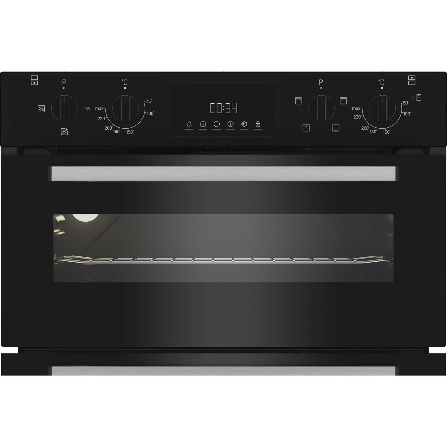 Indesit DUI 10D B Built-Under Electric Fan Double Oven - Black