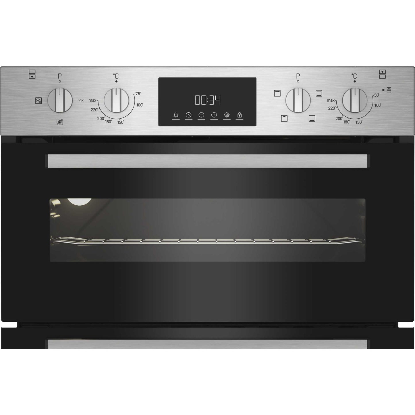 Indesit DUI 10D IX Built-Under Electric Fan Double Oven - Stainless Steel
