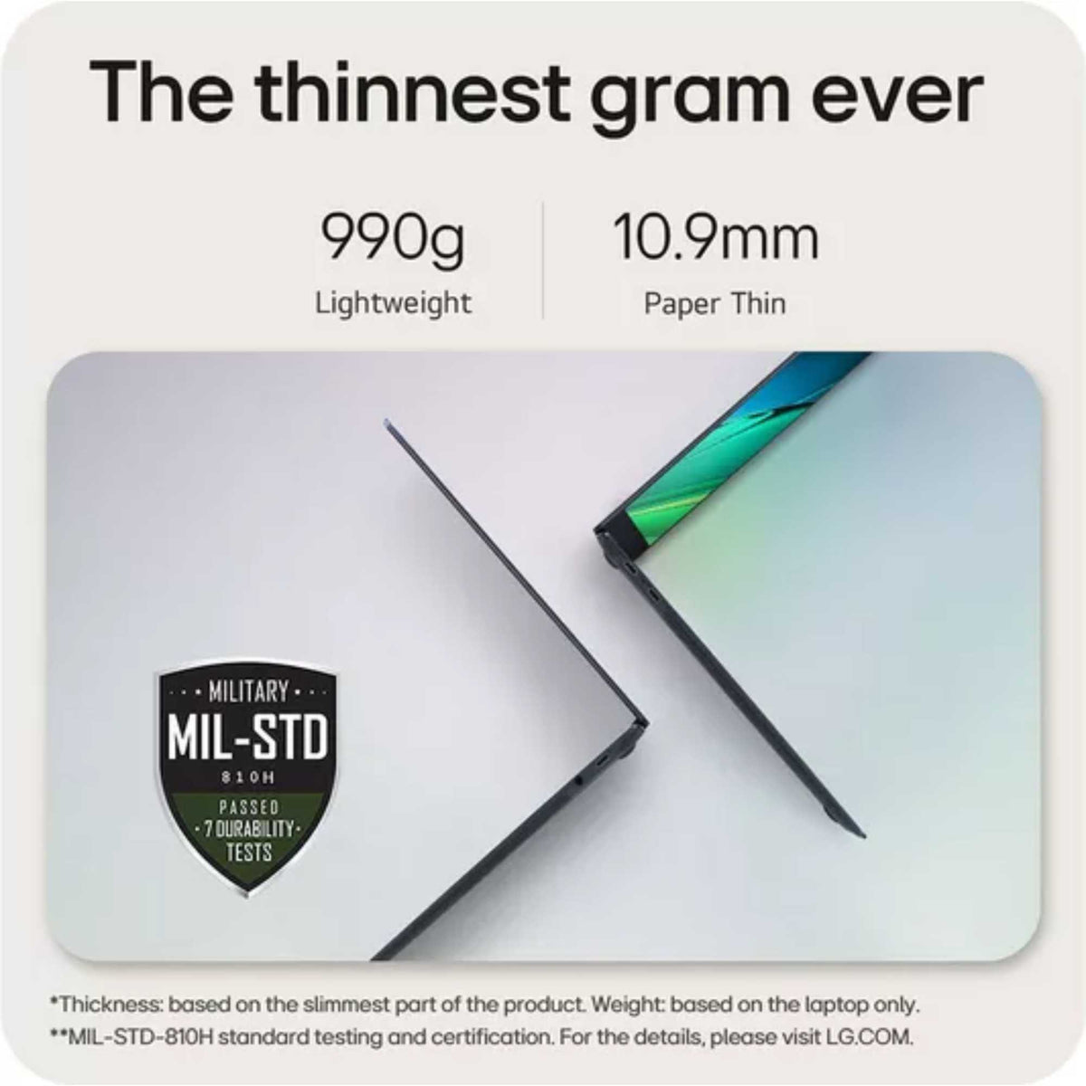 LG 15Z90ST-G.AD78A1 15.6" gran SuperSlim Laptop OLED Intel Core Ulta 7 16GB RAM