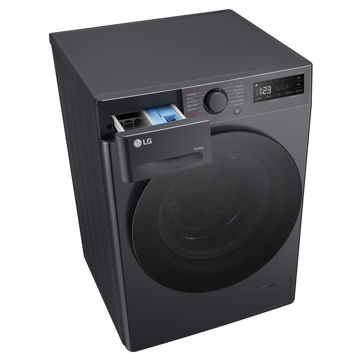 LG Series 4 AI Direct Drive10kg Wash 6kg Dry 1400rpm Washer Dryer - FWY606GBLN1