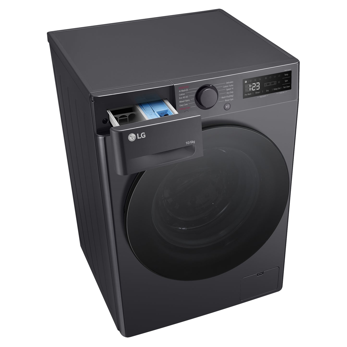 LG Series 4 AI Direct Drive10kg Wash 6kg Dry 1400rpm Washer Dryer - FWY606GBLN1