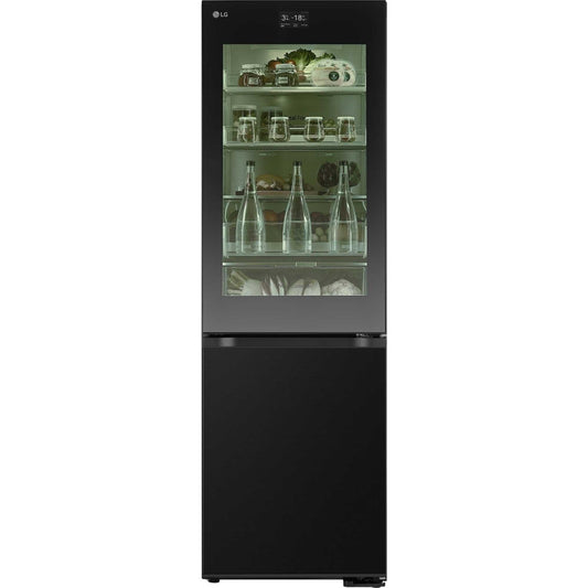 LG InstaView Fridge Freezer 60/40 Total No Frost - Essence Black Steel - GBG7190CEV