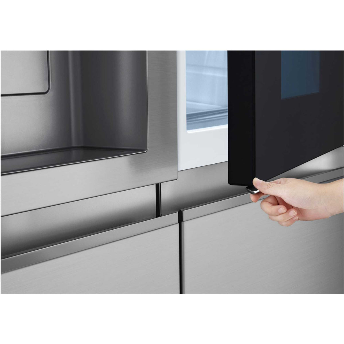 LG InstaView American Style Fridge Freezer 60/40 Total No Frost - Silver - GSXE81PYBE