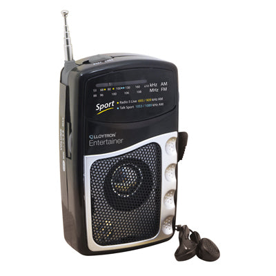 ENTERTAINER 2BAND DC PORTABLE RADIO WITH EARPHONES