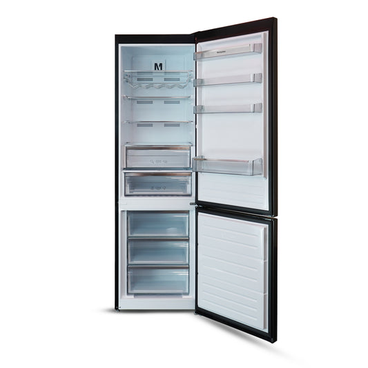 Montpellier MDANF201DX No Frost Fridge Freezer in Dark Inox