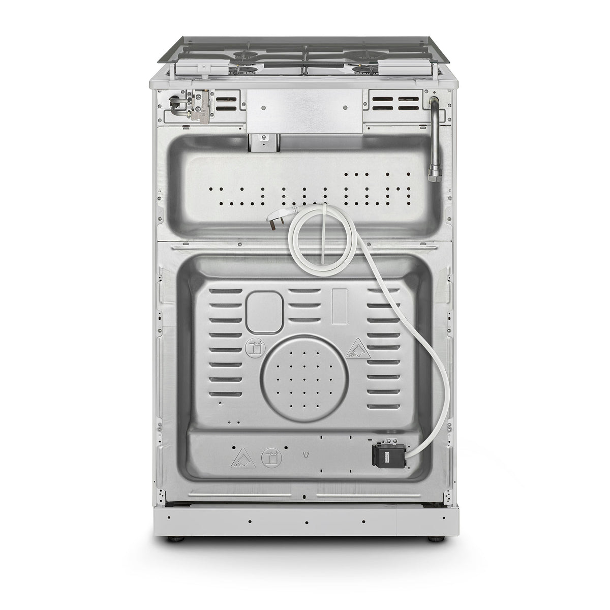 Montpellier MDOG60LW 60cm Gas Double Oven With lid White - LPG Jets Included