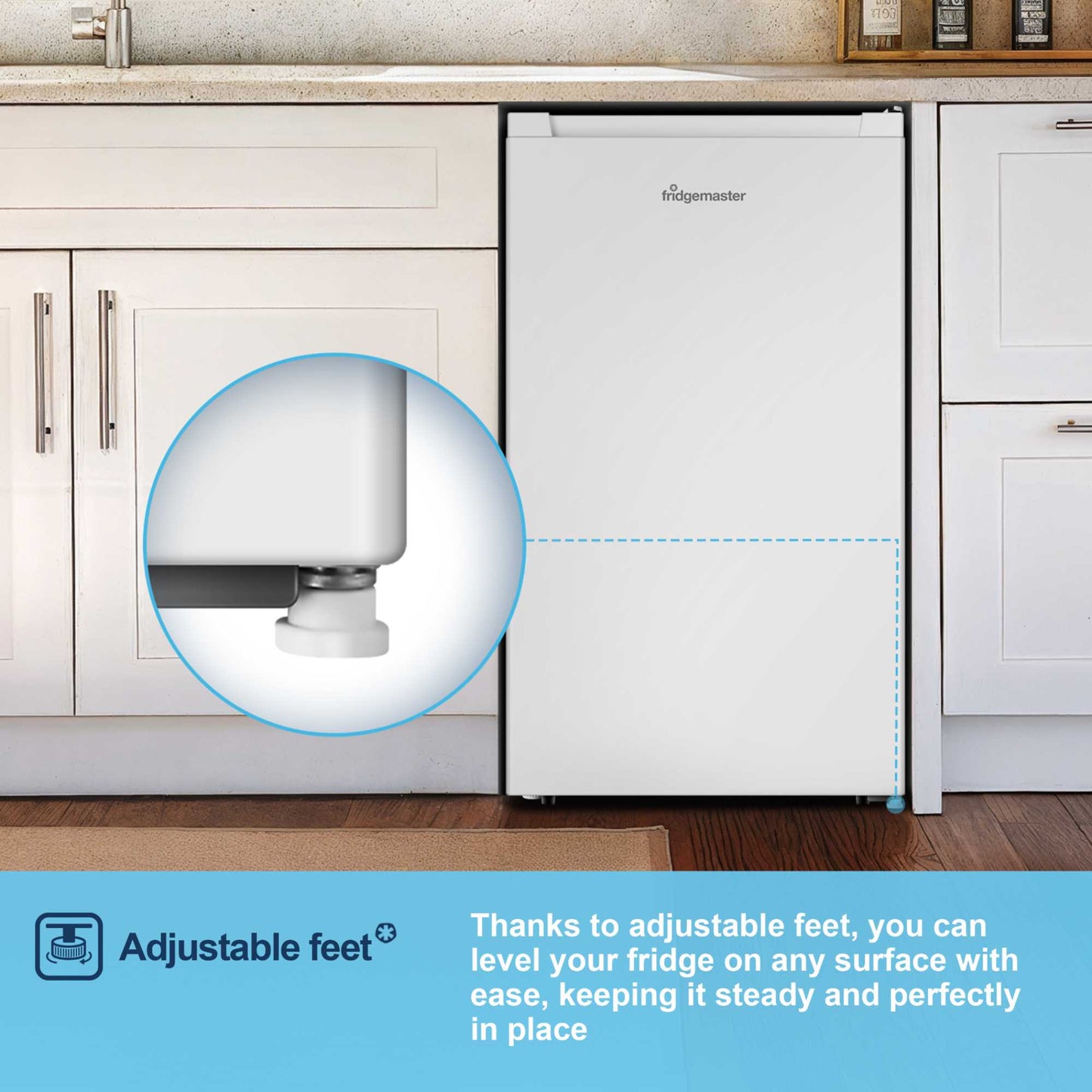 Fridgemaster Undercounter Fridge with Icebox - White - MUR4894E