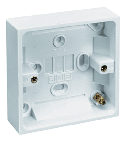 25MM SINGLE SURFACE MOUNTING BOX