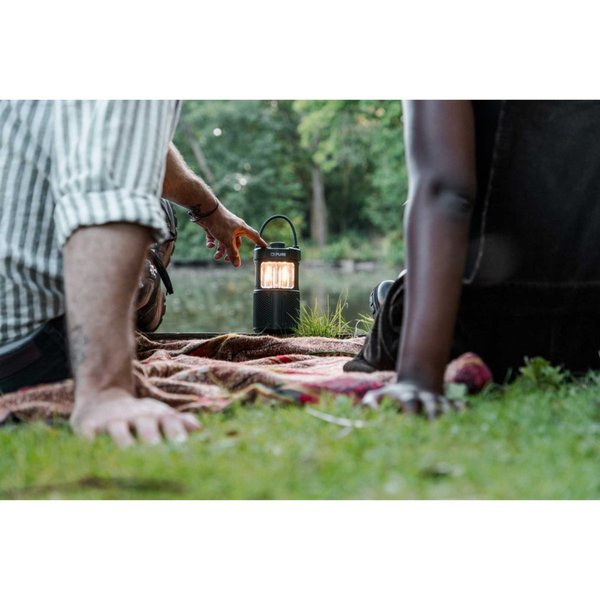 Pure Woodland Glow Waterproof Speaker & LED Lamp