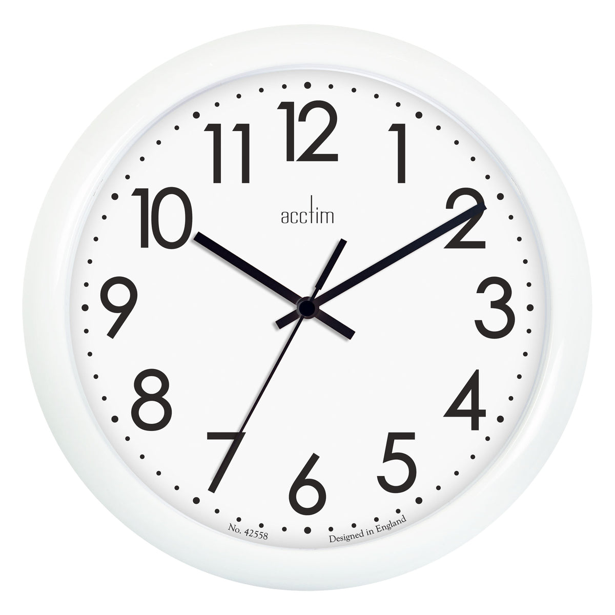 Abingdon Wall Clock White