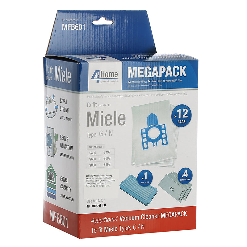 4 Your Home MicroFibre Bag Mega Pack To Fit Miele GN