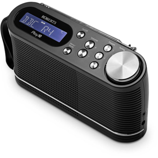 Roberts PLAY10B DAB/DAB+/FM RDS Digital Portable Radio - Black