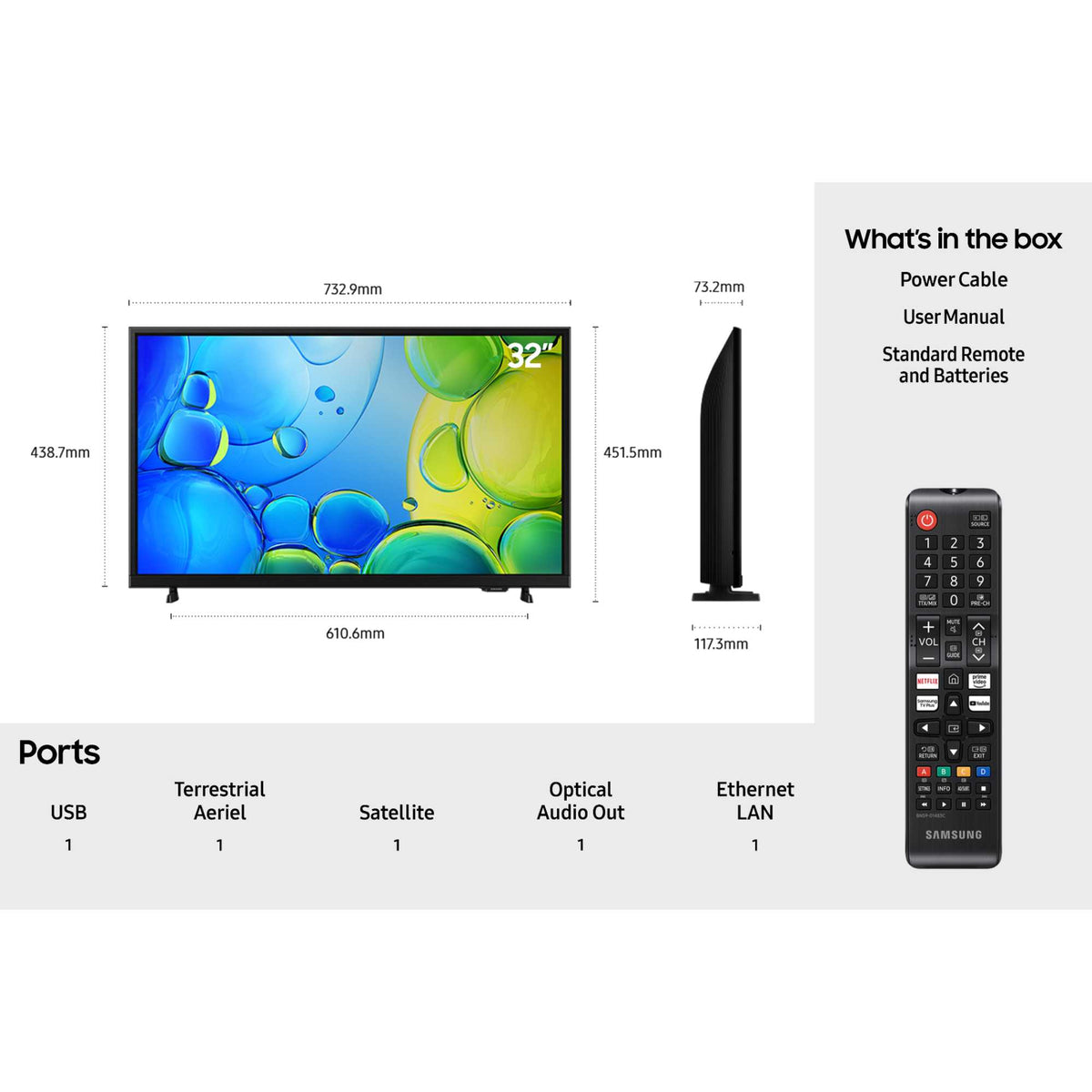 Samsung F6000 32" Full HD LED Smart TV - UE32F6000F