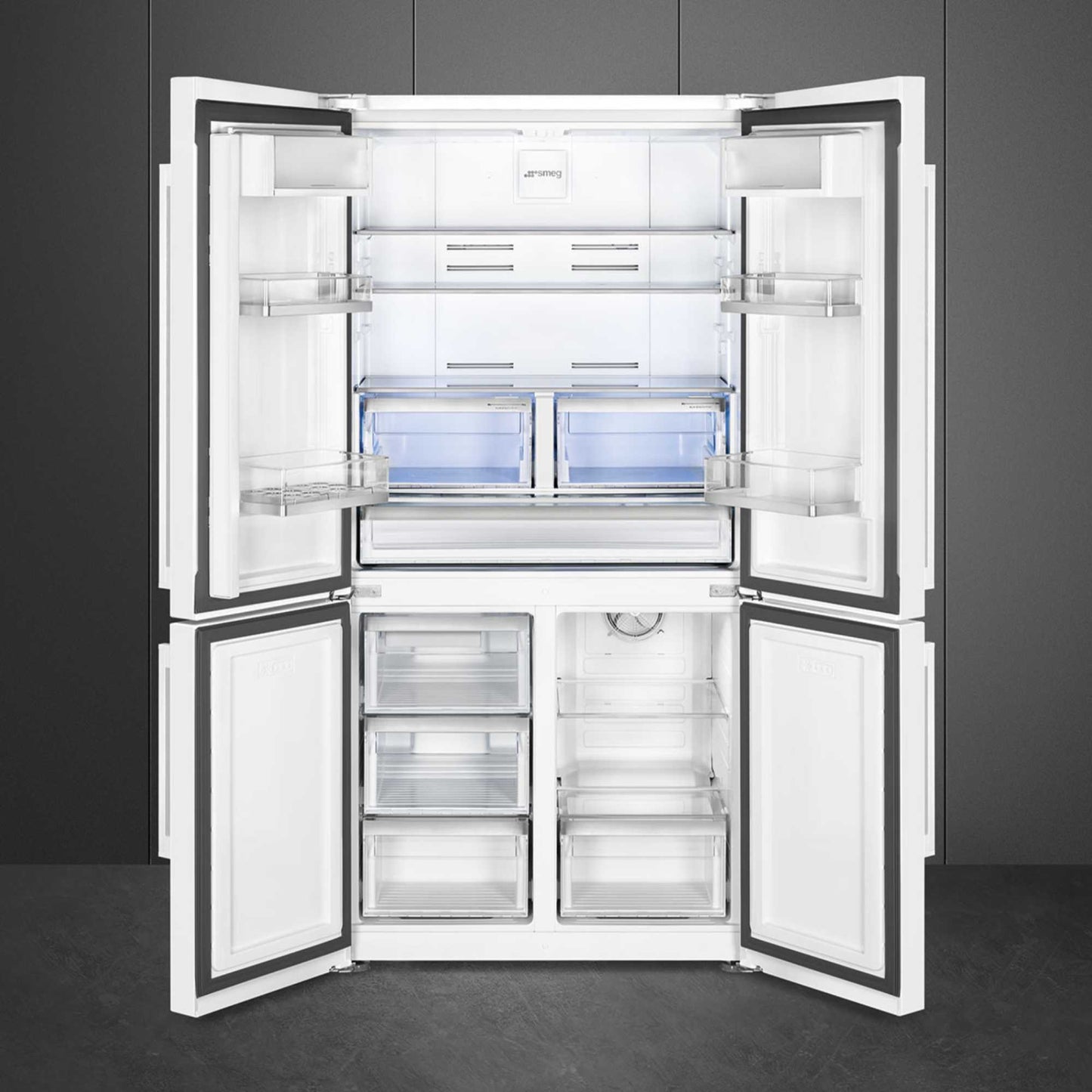 Smeg American Style Fridge Freezer 60/40 Total No Frost - White - FQ60BDE