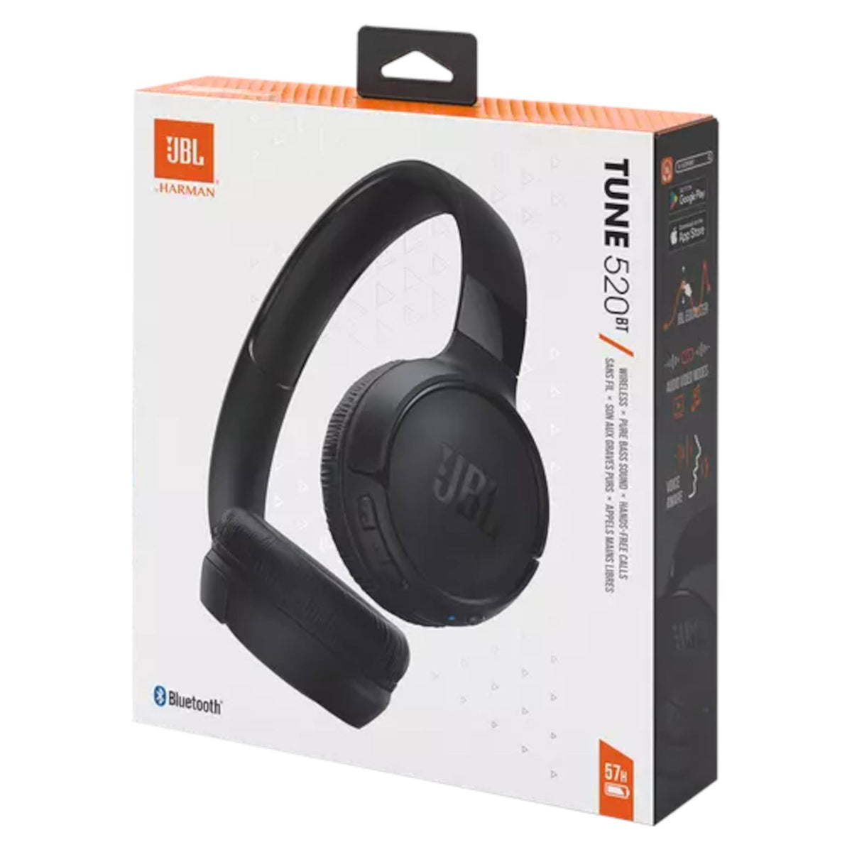 JBL Tune 520BT Bluetooth Headphones - Black