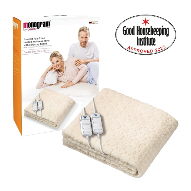KOMFORT FITTED DUAL DOUBLE HEAT MATTRESS COVER
