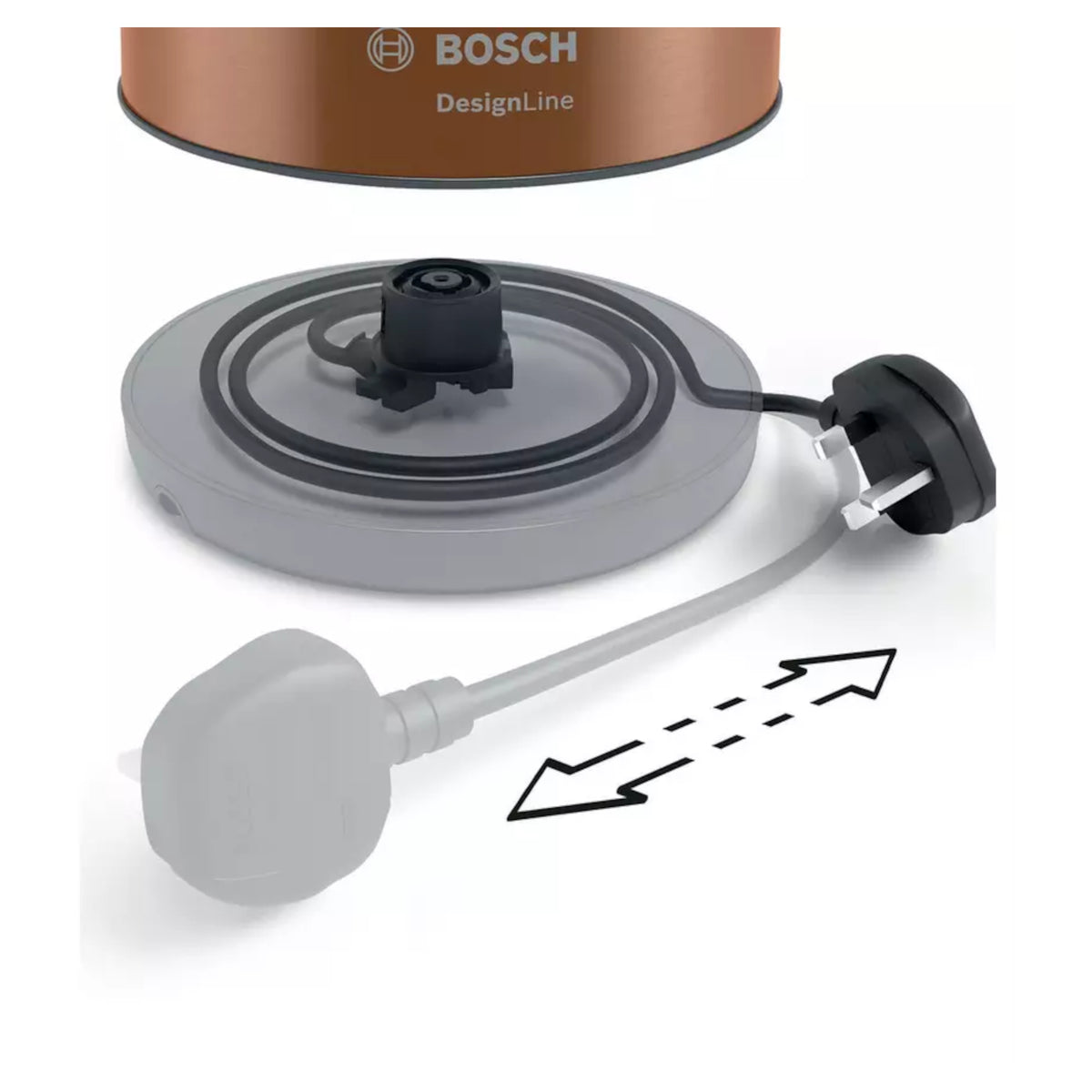 Bosch TWK4P439GB 3000W DesignLine Kettle - Copper