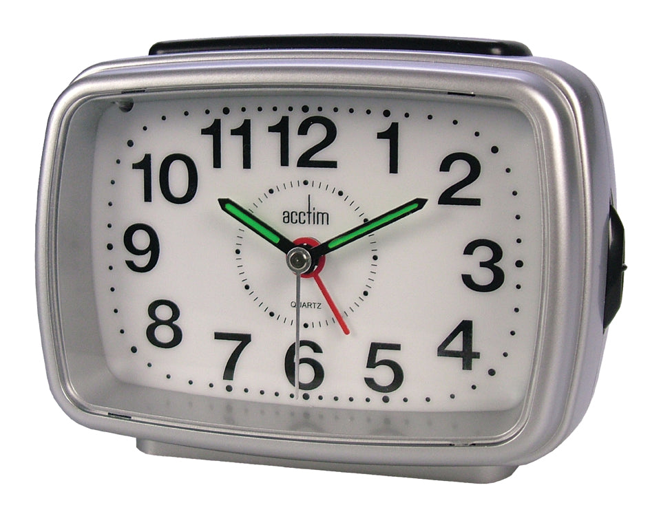TITAN 2 ALARM CLOCK SILVER