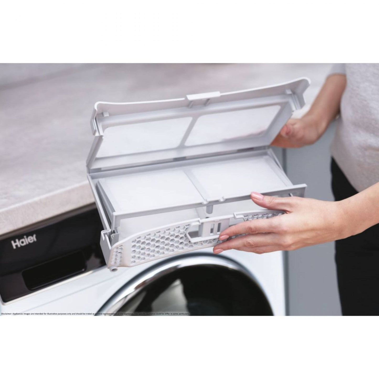 Haier HD80-A2939 I-Pro Series 3 8kg Heat Pump Tumble Dryer - White