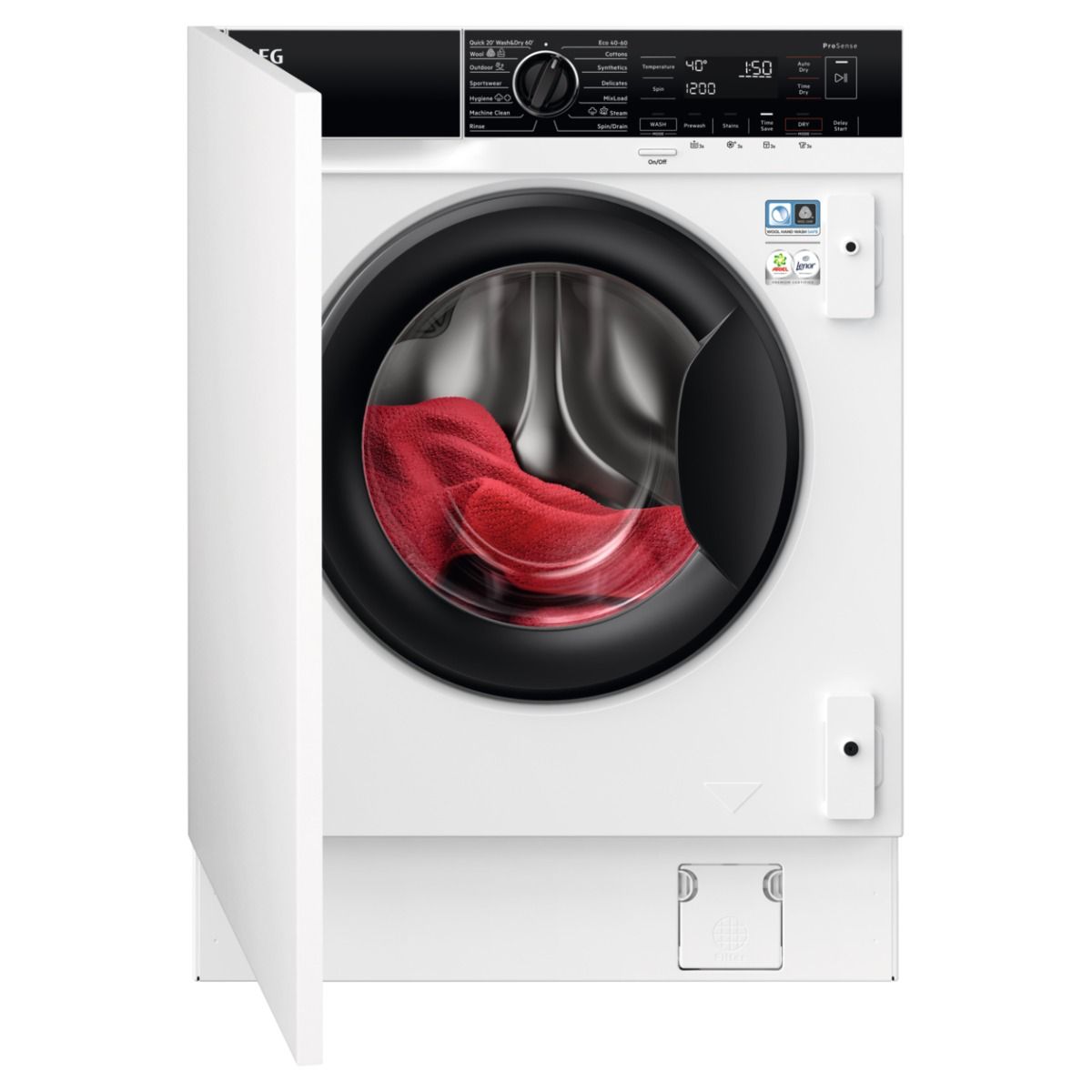 AEG 7000 ProSteam 8kg Wash 4kg Dry 1600rpm Built-In Washer Dryer - L7WC84636BI