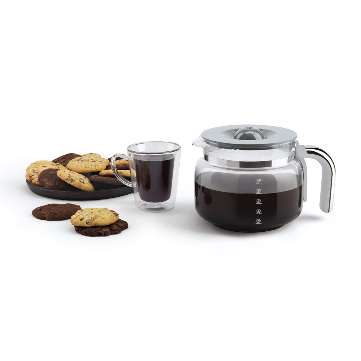 Smeg DCF02GRUK Retro Design Drip Filter Coffee Machine - Slate Grey