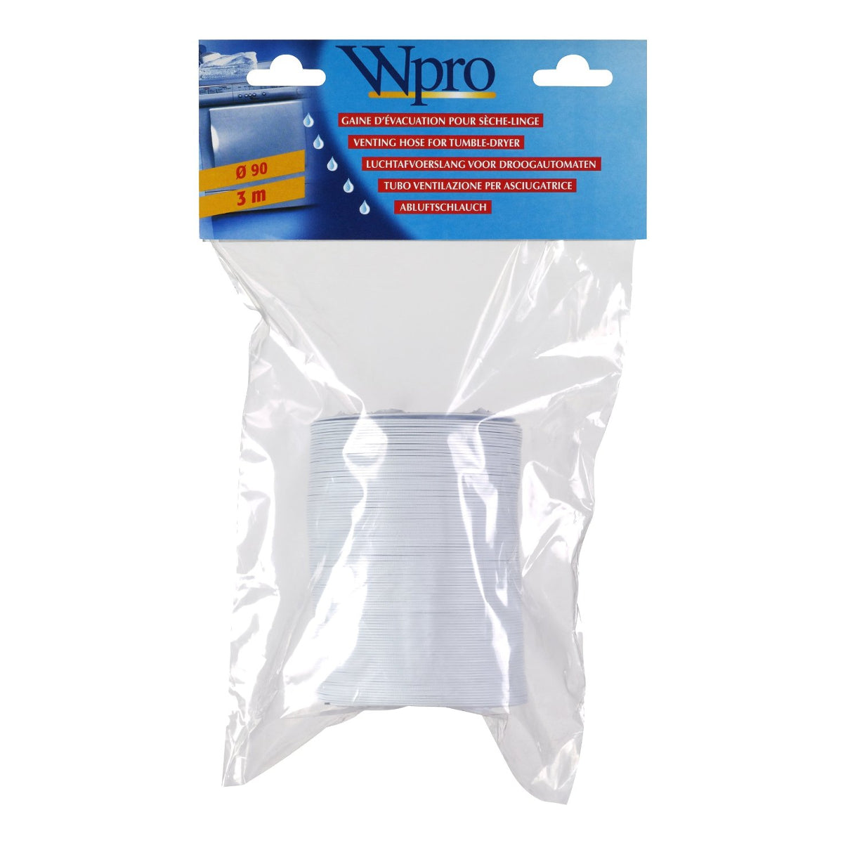 WPRO C00380132 Universal Dryer Hose for Tumble Dryers 3m